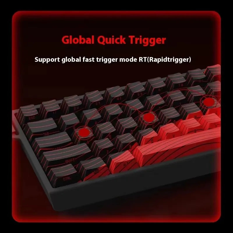 MADLIONS MAD 60/68HE Gaming Magnetic Switch Keyboard, Wired Mechanical Gaming Keyboard with 8K Polling Rate, Rapid Trigger, Hot Swappable RGB 61/68 Keys