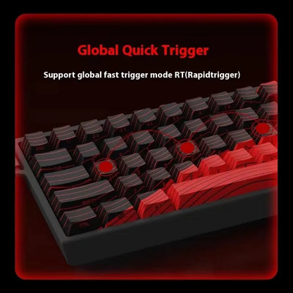MADLIONS MAD 60/68HE Gaming Magnetic Switch Keyboard, Wired Mechanical Gaming Keyboard with 8K Polling Rate, Rapid Trigger, Hot Swappable RGB 61/68 Keys