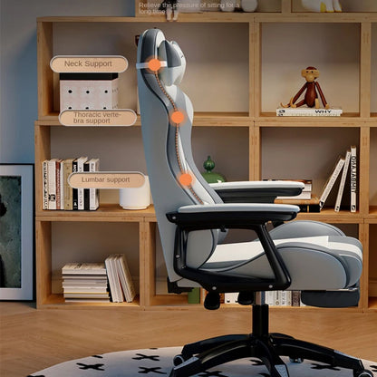 Modern Ergonomic Computer Office Chair with Footrest, Adjustable Height, Swivel Executive Desk Chair, Reclining Gaming Chair for Home & Study