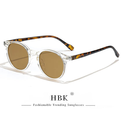 HBK Fashion Polarized Sunglasses Men Round TR90 Frame Fashion Sun Glasses Women Driving Sports UV400 Lunette De Soleil Homme