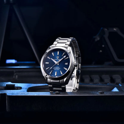 PAGANI DESIGN luxury men’s watch – Mechanical automatic model (calibre 8215), stainless steel, water-resistant, with date display and luminescent hands