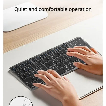 New Three-Fold Folding Bluetooth Keyboard With Touchpad Portable Foldable Keyboard For PC Mac Smartphone IPad