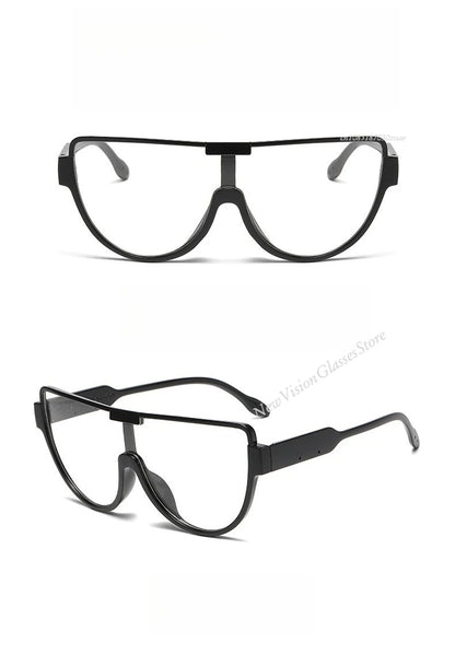 2025 New Design Monoblock Semi-round Sunglasses Designer Half Frame Goggle Shades Outdoor Oversized Sun Glasses for Women & Men