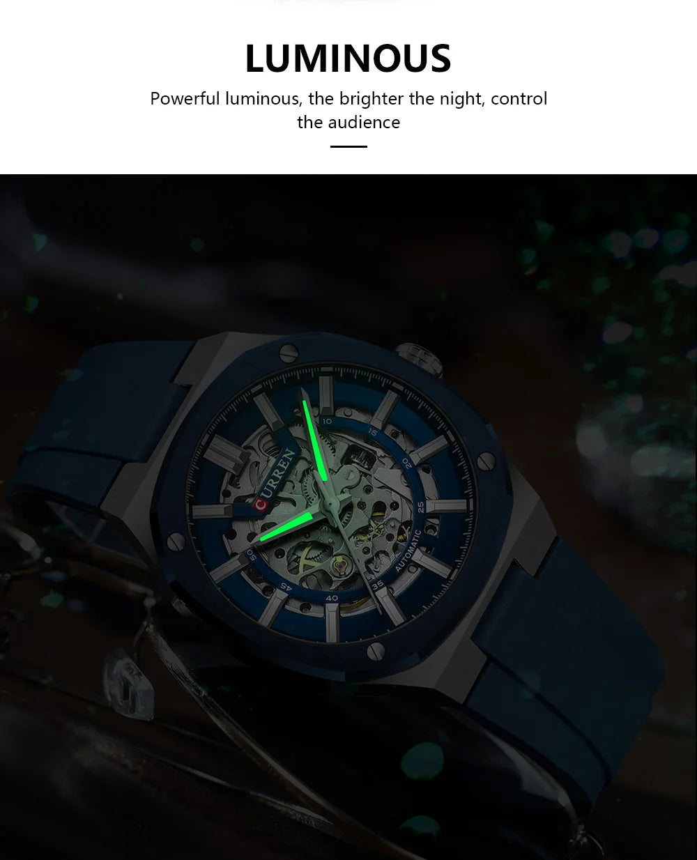 2025 CURREN New Men Mechanical Watch Luxury Sapphire Glass Automatic Watch 41MM Stainless Steel Watch for Men