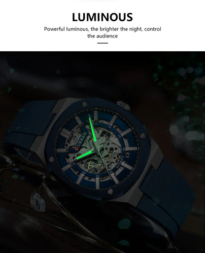 2025 CURREN New Men Mechanical Watch Luxury Sapphire Glass Automatic Watch 41MM Stainless Steel Watch for Men