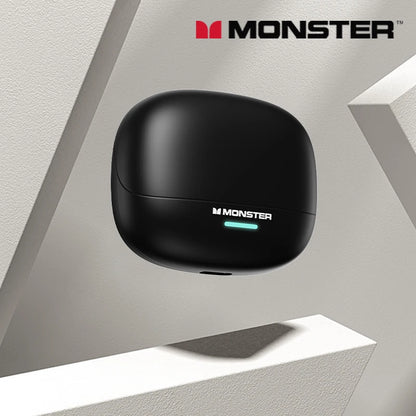 Monster MQT52 Bluetooth 5.4 Wireless Earphones Gaming Headphones with Mic, HiFi Stereo Sound True Wireless Earbuds, Low Latency Bluetooth 5.4 Earphones with 24H Battery Life
