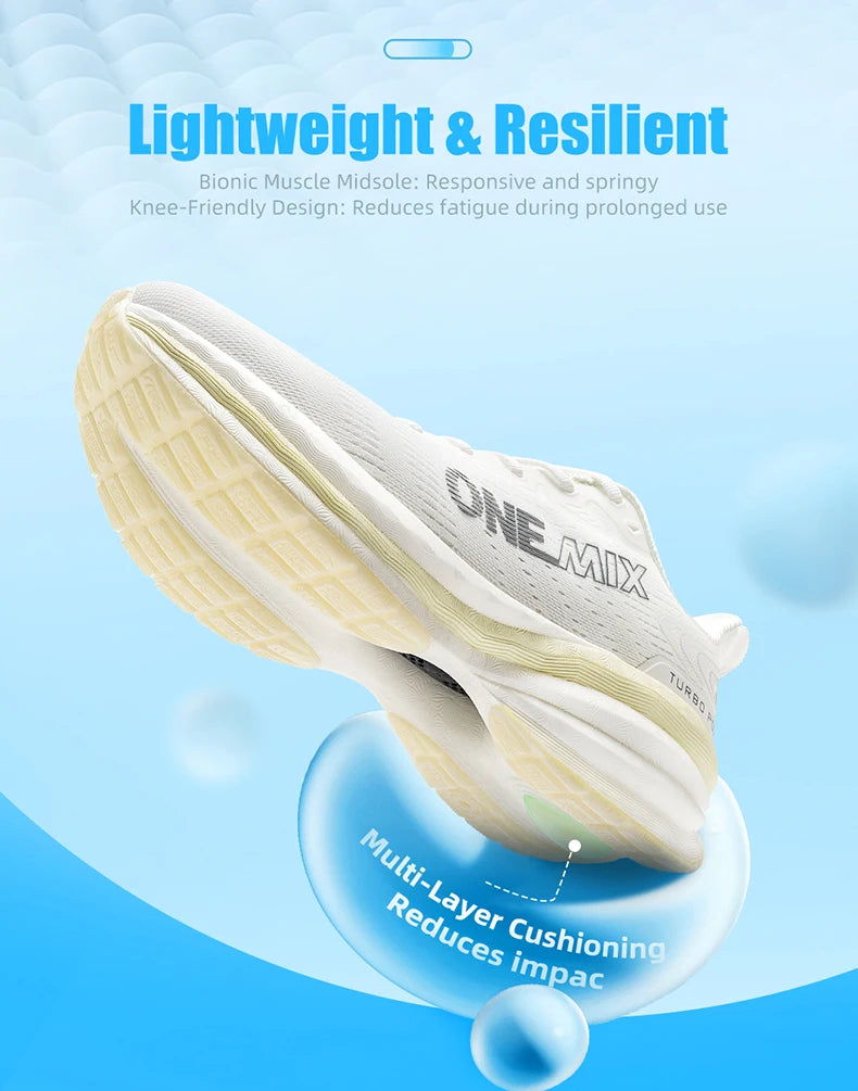 ONEMIX Men's Running Shoes Air Cushion Sneakers Breathable Mesh Outdoor Athletic Height Increase Walking Shoes Size EU 35-47
