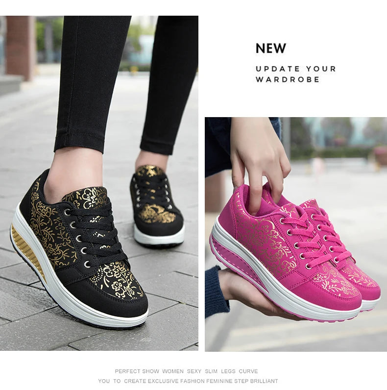 Læder-casualsneakers til kvinder, moderigtige og komfortable platform-vandresko, kilehæl-mokkasiner, åndbare loafers, Zapatos De Mujer