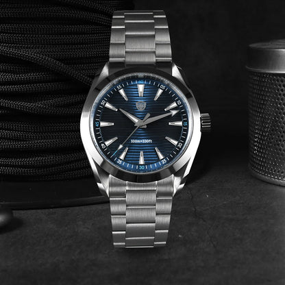 Hodinky Watchdives WD0006, stroj VH31 s plynulým chodem sekundové ručky, vypouklé safírové sklo, luminiscenční povlak BGW9, vodotěsnost 10 barů, 38 mm, vintage styl