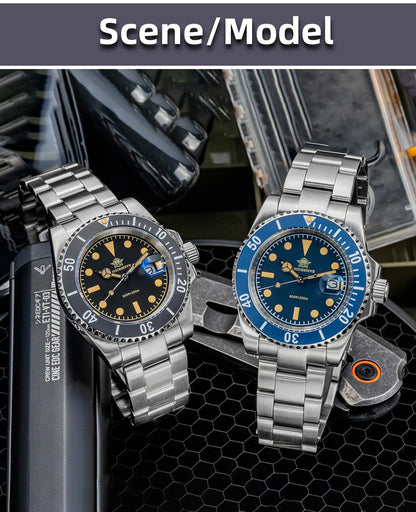ADDIESDIVE Watch for Men New Quartz Wristwatch Green Ceramic Bezel Diving 200m Luminous 41mm Automatic Date Diver Men's Watch