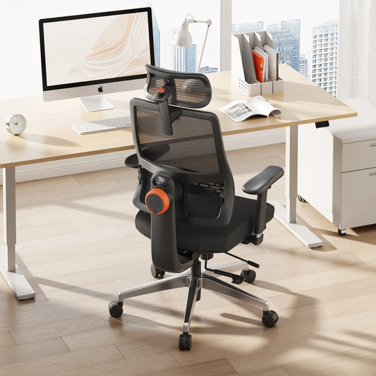 NEWTRAL MagicH-BPro Ergonomic Office Chair with Footrest, Auto-Following Backrest, Adjustable Lumbar Support, Executive Mesh Chair