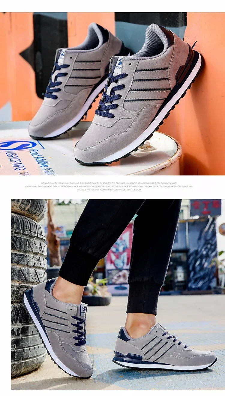 2025 New High Quality Men's Sneakers Leather Casual Shoes Autumn Breathable Men Shoes Male Flat Shoe Men's Casual Shoes