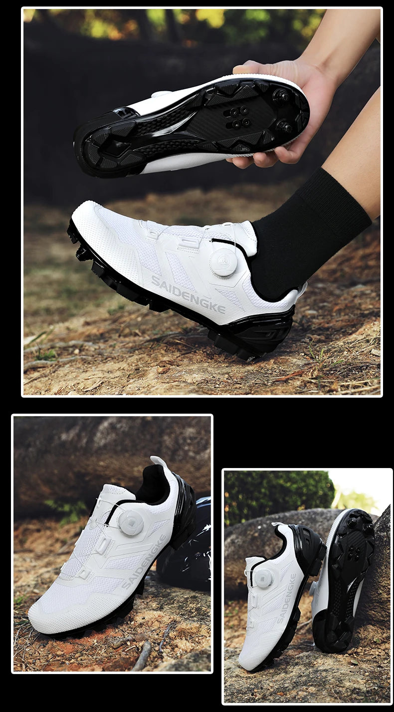 Nouvelles chaussures de cyclisme unisexes, professionnelles, légères, luxueuses, originales, pour route, VTT, course, vélo de mode, vélo de ville, sports de rue