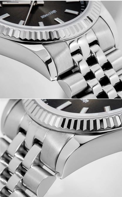 ADDIESDIVE New Men's Watch AD2073 Sapphire Glass 36mm VH31 Sunburst Quartz Watches 10Bar Waterproof Diving Luminous Wristwatch