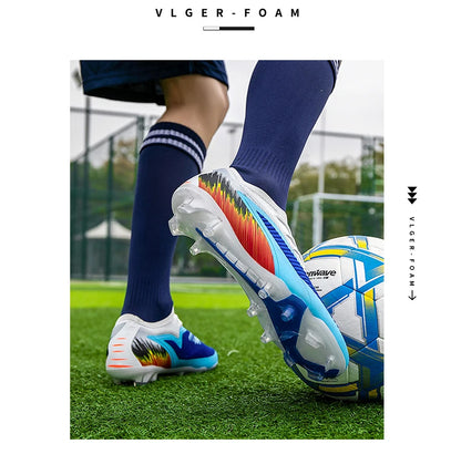 Botas de fútbol para hombre, nuevas, ultraligeras, para entrenamiento al aire libre, dropshipping, zapatillas de fútbol con tacos, clavos largos FG antideslizantes