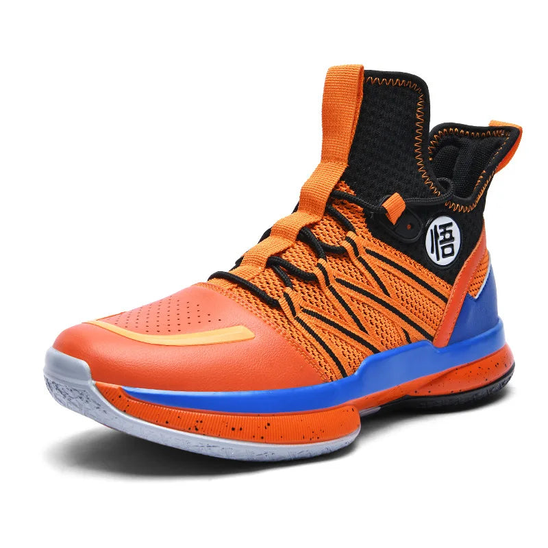 2024 New Dragon B Style Orange Mens Basketball Shoes Size 38-44 Air Cushioning Sport Sneakers Mesh Breathable Training Shoes