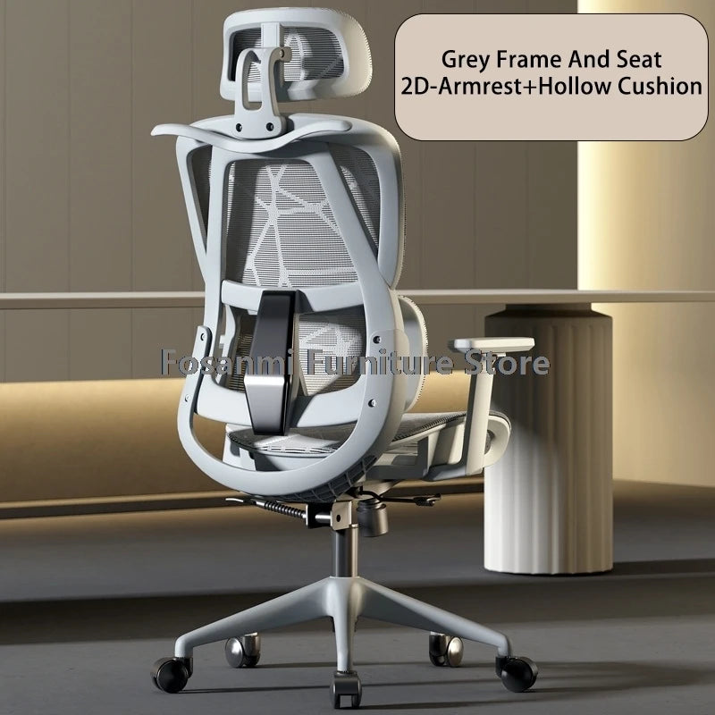 Breathable Mesh Computer Office Chair with Armrest and Lumbar Support Adjustable Ergonomic Desk Chair Home Gaming Headrest Chair