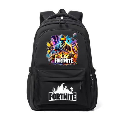 Fortnite-Kinderrucksack, tragbar, mit großem Fassungsvermögen, Schulranzen für Schüler, Schultertasche mit Cartoon-Print, Schulzubehör für Jungen, Geschenk