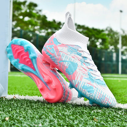 Chaussures de Football pour hommes TF/FG Sneaker garçon confortable société Original résistant chaussures de Football de qualité supérieure bottes de Football à longues pointes