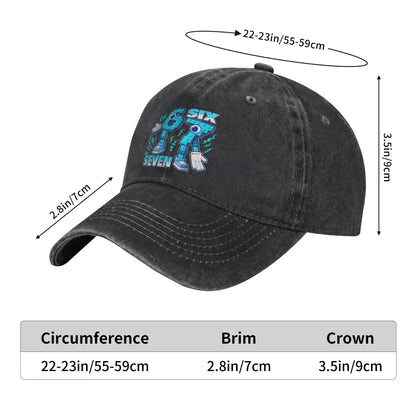 Casquette de baseball « Funny Meme 67 Six Seven 6 7 Italian Brainrot » pour le sport en plein air et au soleil – Casquette trucker délavée pour homme, design classique