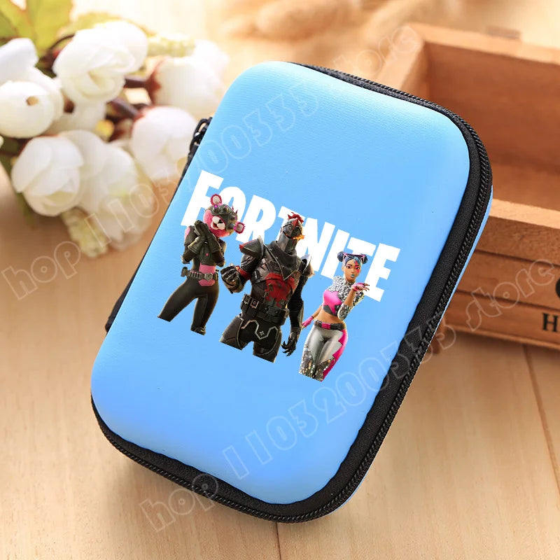 New Fortnite Storage Bag Multi Function Data Cable Charger Organizer Travel Earphone Protective Pouch Childrens Birthday Gift