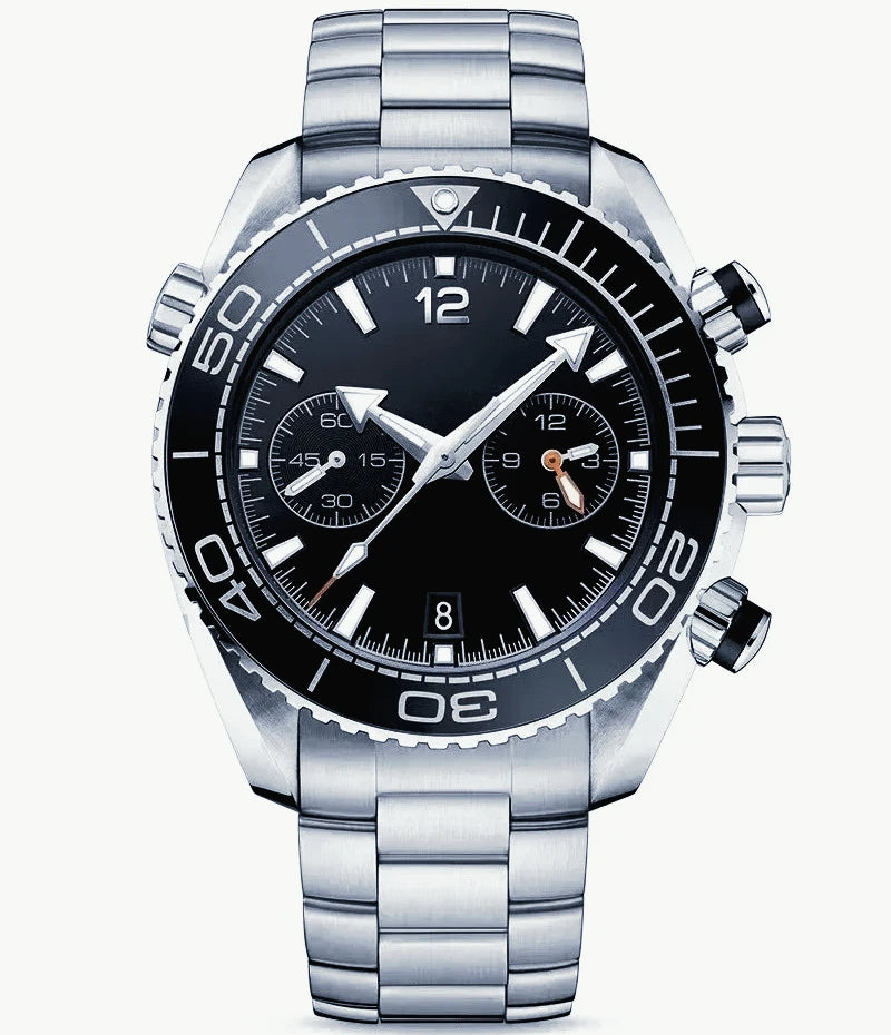 904L Stainless Steel Case, for Men Automatic Mechanical Movement Luxury Watch, Black Blue Leather Ceramic Exquisite Heritage