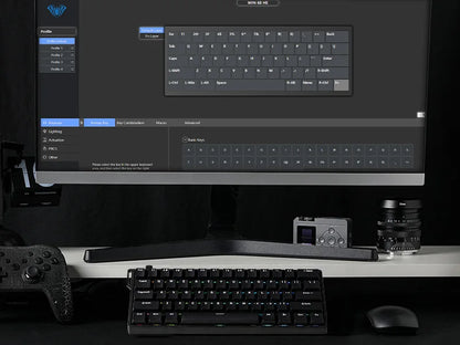 AULA WIN60 HE/WIN60 HE MAX 60% Hot-Swap Tray-Mount Structure Wired Mechanical Keyboard with Hall Effect Magnetic Switch