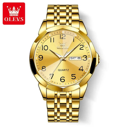 Pánske hodinky OLEVS 9970 – Elegantný model s digitálnym ciferníkom, zobrazením dátumu a dňa, vodotesné, luminiscenčné, quartzové – Originálne luxusné hodinky
