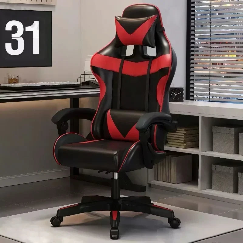Chaise de bureau inclinable confortable pour longues heures, idéale pour le jeu et le travail, chaise de jeu ergonomique pour les sessions de streaming