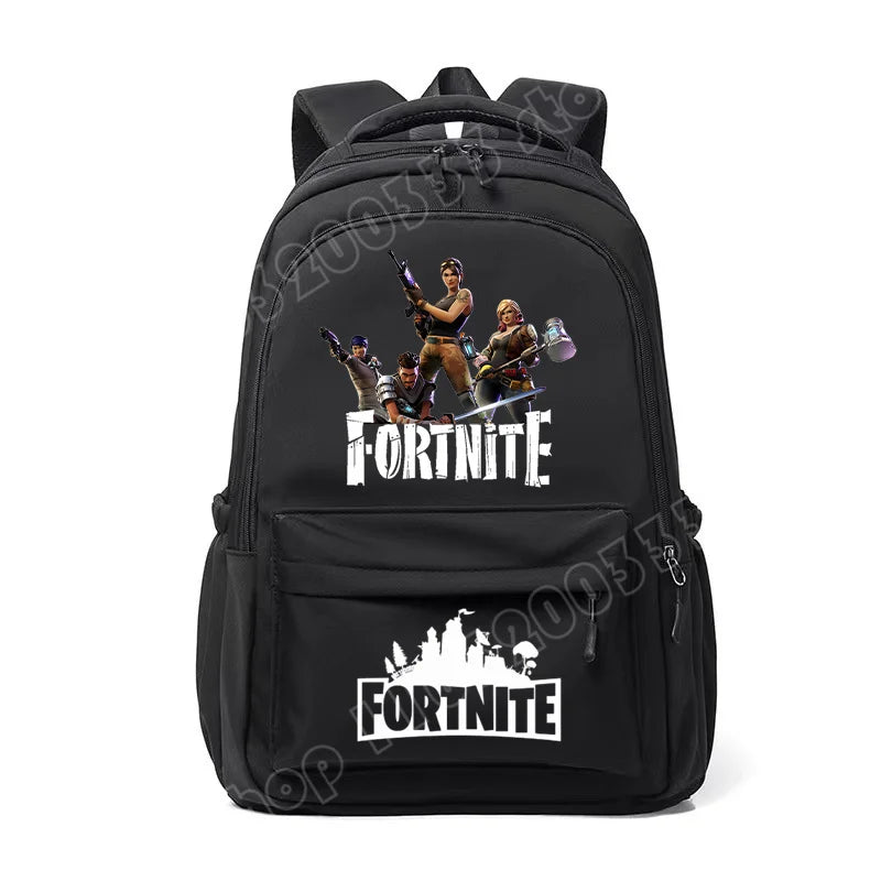Fortnite-Kinderrucksack, tragbar, mit großem Fassungsvermögen, Schulranzen für Schüler, Schultertasche mit Cartoon-Print, Schulzubehör für Jungen, Geschenk