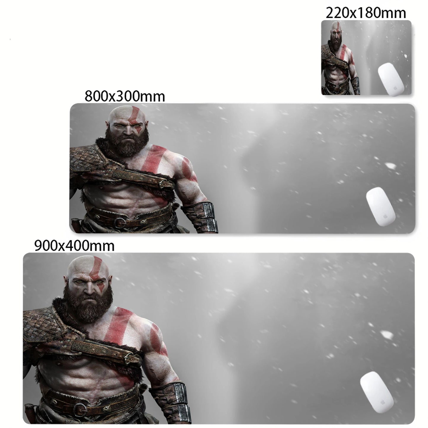 Xxl Mouse Pad God of War Desk Mat Pc Gaming Accessories Keyboard Computer Mousepad Gamer Large Cabinet Office Table Carpet Rug