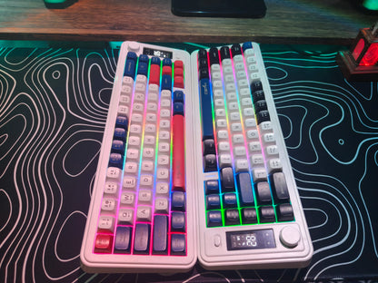 HXSJ L68 81-Key 3-mode wireless gaming keyboard silent Rainbow lighting ergonomic compact wireless membrane keyboard for pc