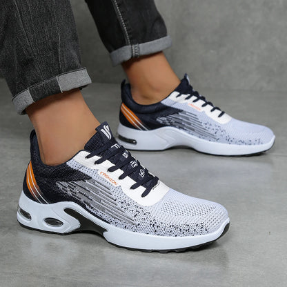 Herrenschuhe, lässige Herrenschuhe, atmungsaktives Mesh, Luftpolsterung, weiche Sohle, modische Sportschuhe im Color-Block-Design
