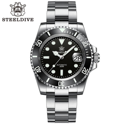 Steeldive Brand Watch SD1953 Water Ghost Diver Watch Men 300M Waterproof Sapphire Glass BGW9 Luminous NH35 Automatic Dive Watch