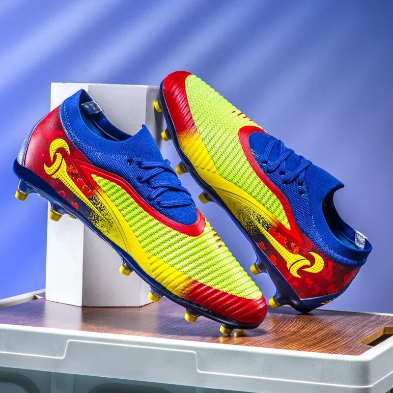 New Men Football Boots Match Adult Outdoor Sport Training Cleats Soccer Shoes Boys Long Spikes Breathable Non Slip Comfortable