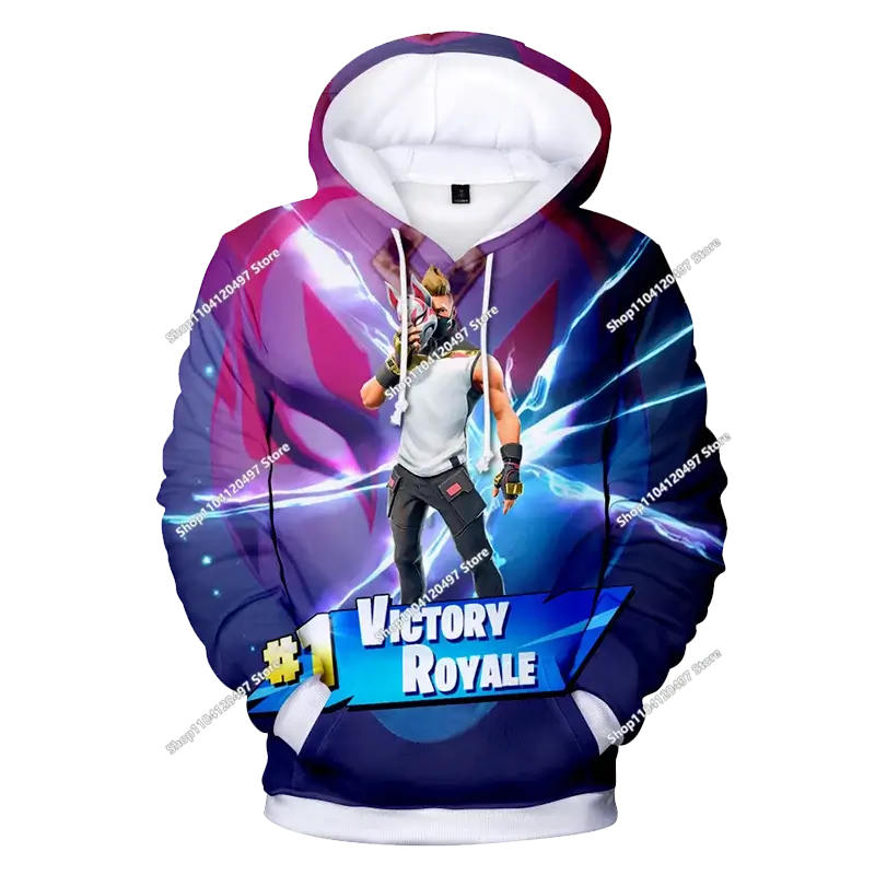 Autumn New Sweatshirt T-shirt  Fortnite 3D Digital Printing Loose Comfortable Hooded Pullover