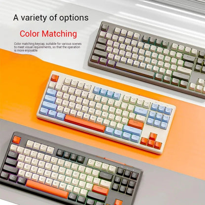 Free Wolf M87 75% Wireless Gaming Keyboard - Silent Switches, Rainbow Backlit, BT/2.4G, PBT Gradient Keycaps, Compact Design