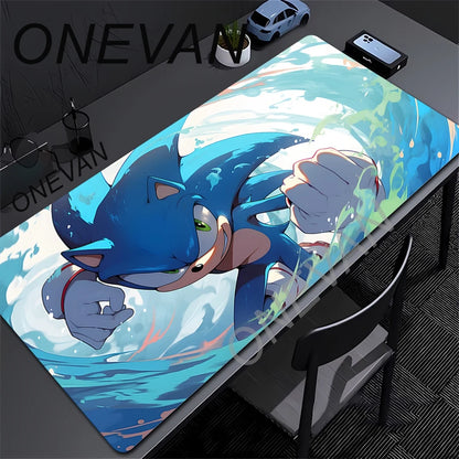 XXL Desk Mat Anime Sonic The Hedgehog Mouse Mat With Pad Gaming Accessories Prime Gaming Keyboard Pad Padding Mat