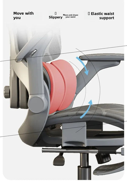 Air Titan kontors- och gamingstol i full mesh med ergonomiskt trezonsstöd för ländryggen för skrivbord och studier samt välventilerad design