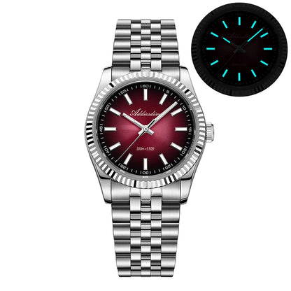 ADDIESDIVE New Men's Watch AD2073 Sapphire Glass 36mm VH31 Sunburst Quartz Watches 10Bar Waterproof Diving Luminous Wristwatch