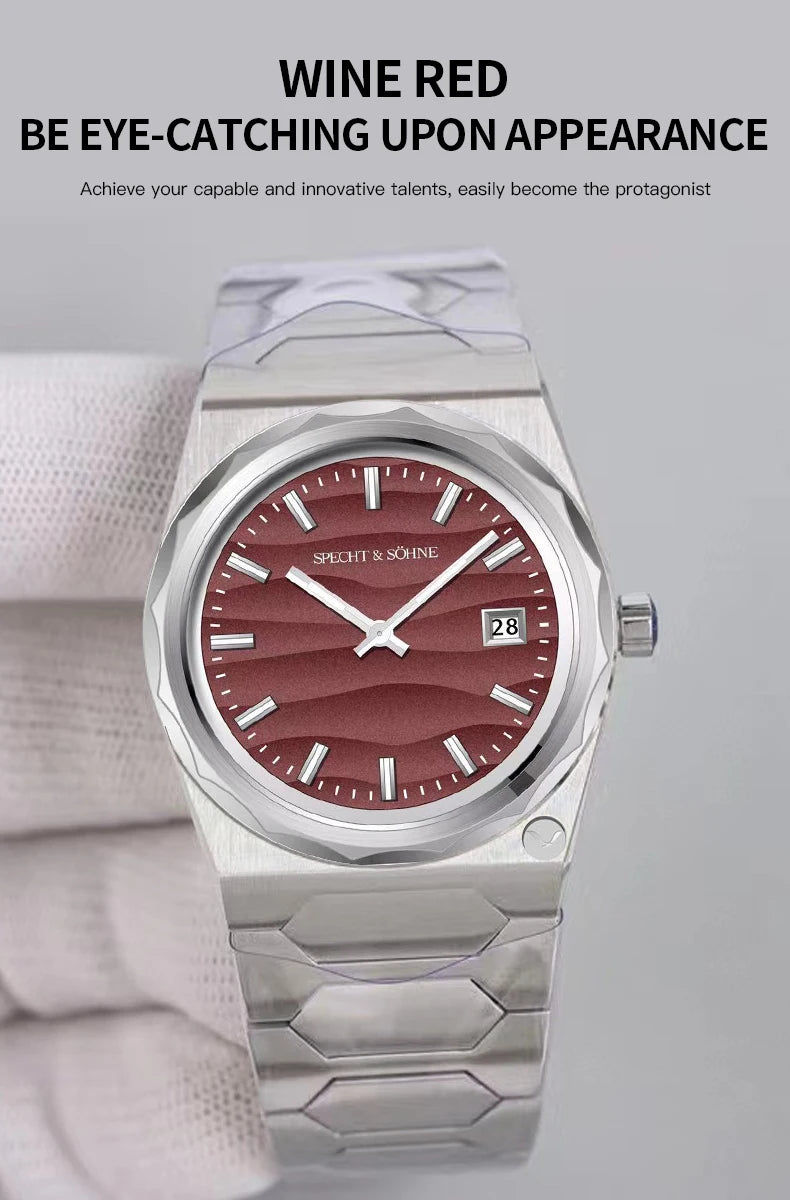 2025 New Arrivals Specht & Söhne 222 Gold Watches For Men Super Slim Steel Sapphire Classic Quartz Watch Relogio Masculino 37MM