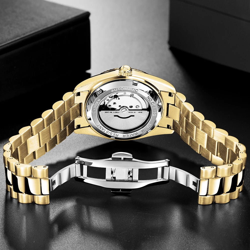 CADISEN DD40 Men's Watches Luxury Automatic Watch Men AR Sapphire Glass Mechanical Wristwatch Men 10Bar MIYOTA 8285 Movement 2023 New