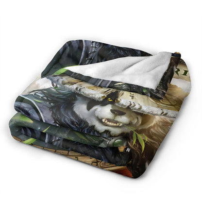Soft Blanket Picnic WOW World of Warcraft Arthas Retro Game Throw Blanket Flannel Bedspread For Couch Bed Novelty Sofa Bed Cover