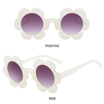 New Trendy Sunflower Sunglasses for Women Retro Round Flower Sun Glasses Fun Novel Disco/Festival/Party Shades for Adults