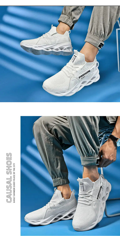 Sneakers casual viola alla moda per donna e uomo, scarpe da corsa Blade, taglie grandi 48, scarpe sportive leggere e traspiranti, sneakers da uomo in rete
