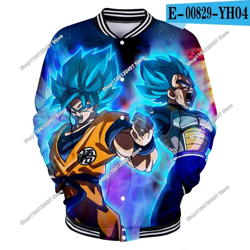 Dragon Ball Goku Kid Men Zipper Hoodie Cartoon Japan Style Anime Women Sweatshirt 2025 New Fashion Children Jackets Coat