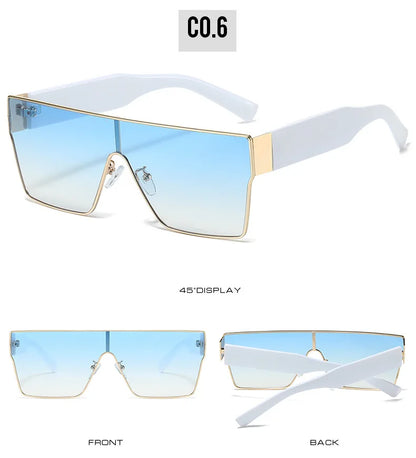 WarBLade Retro Square Sunglasses Men Women 2025 Luxury Brand Designer One Piece Decoration Sun Glasses Men Travelling Eyewear