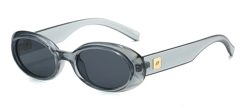 Classic Oval Sunglasses Women Men New Thick Frame Party Sunglasses Hip Hop Cool Luxury Designer Brand Eyeglasses UV400 Eyewear