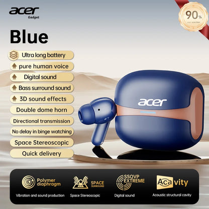 Acer OHR548 Wireless Bluetooth Headphones with ANC, Stereo Sound, Low Latency Gaming Earbuds, Bluetooth In-Ear Headphones with Charging Case