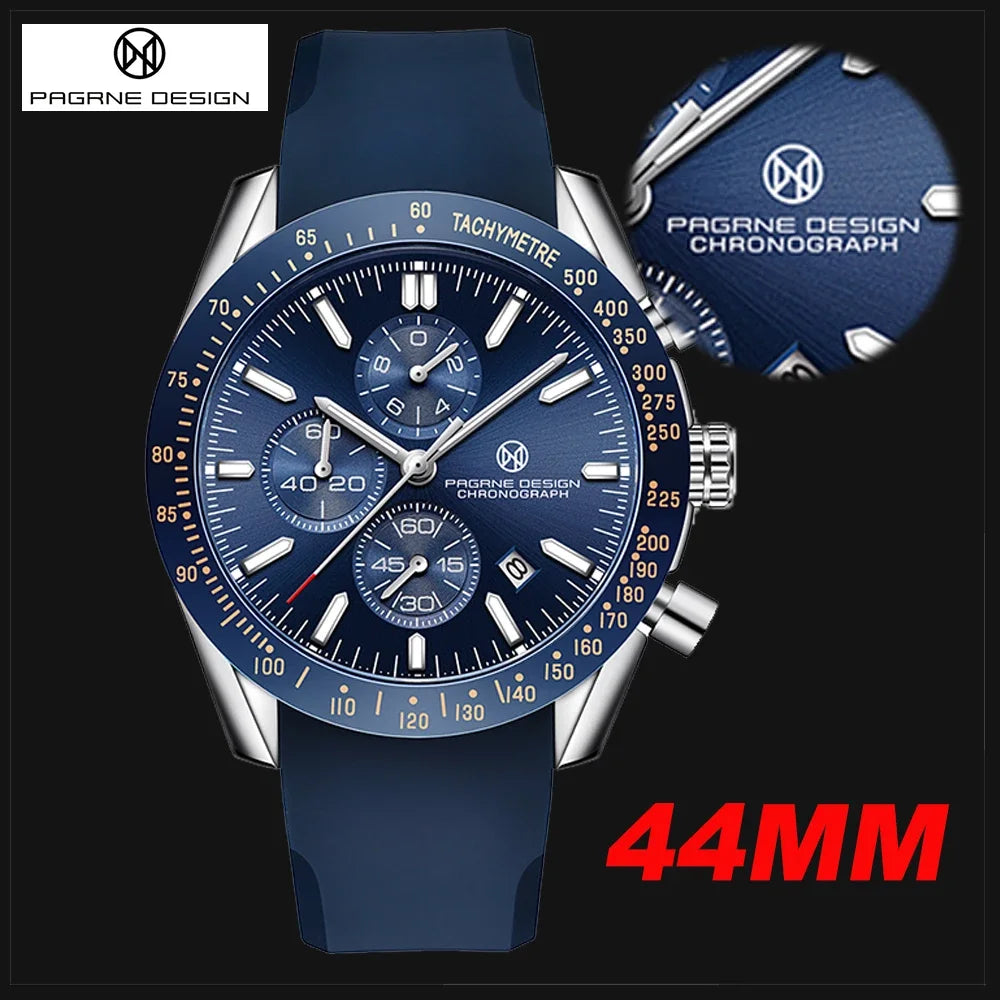 PAGANI DESIGN 45MM 2026 Relógio masculino de quartzo 30M impermeável, luxo business em aço inoxidável Relogio Masculino 5140